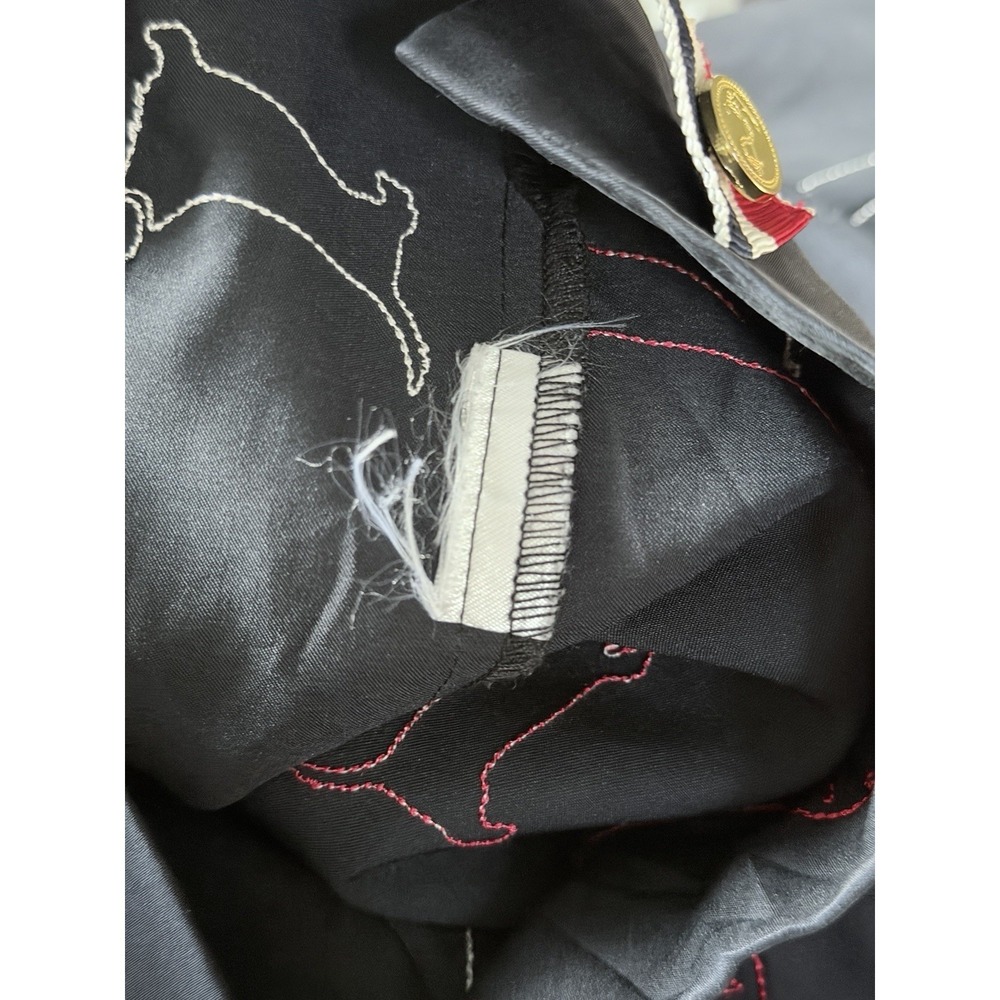Thom Browne Hector Dachshund Embroidered Blouse Top Navy Made Japan Size 1 - Picture 10 of 12